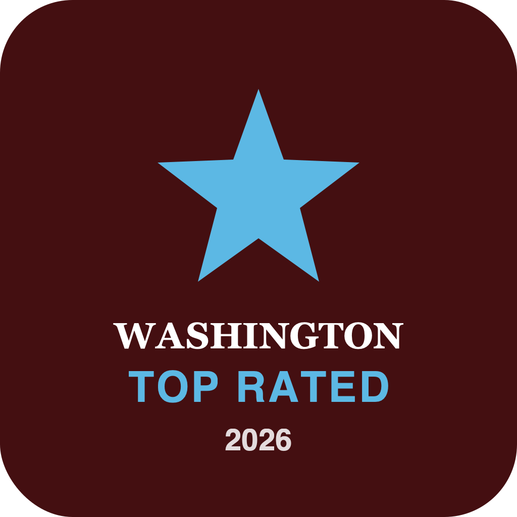 Top Rated Washington 2026 square badge